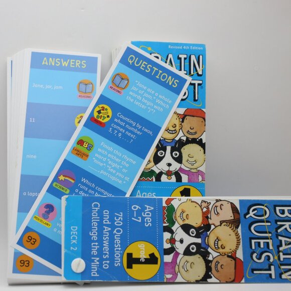 Brain Quest 1st Grade Deck 1 & 2 - 4th Edition - Ages 6-7 - Picture 5 of 5